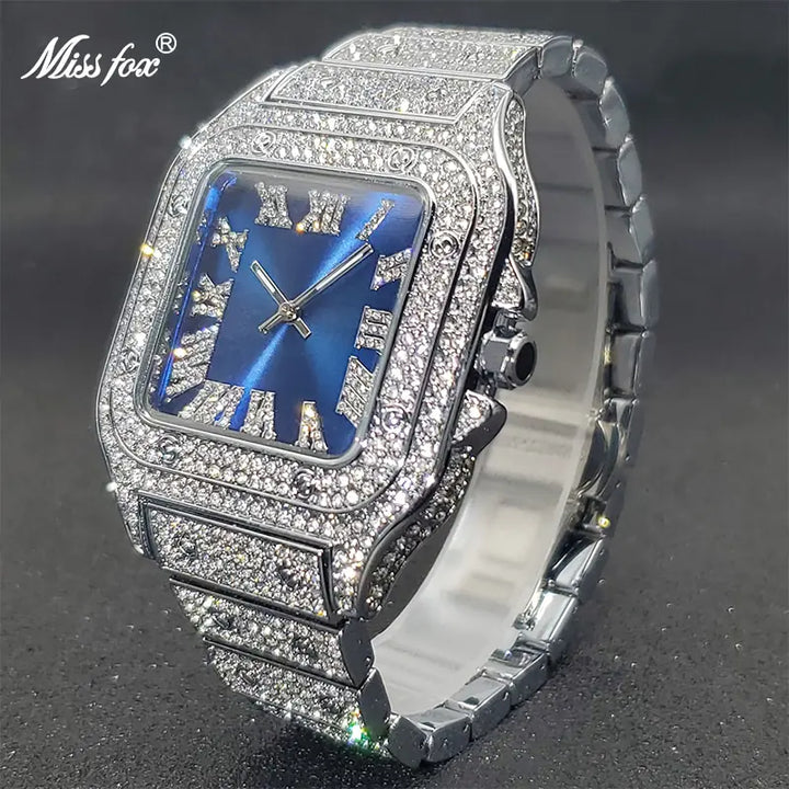 Ice Out Diamant Quadratische Uhr