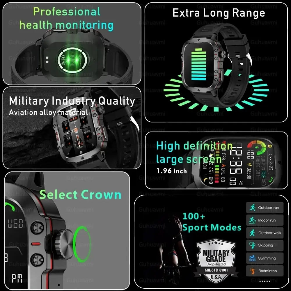 Militärische Smartwatch für Männer