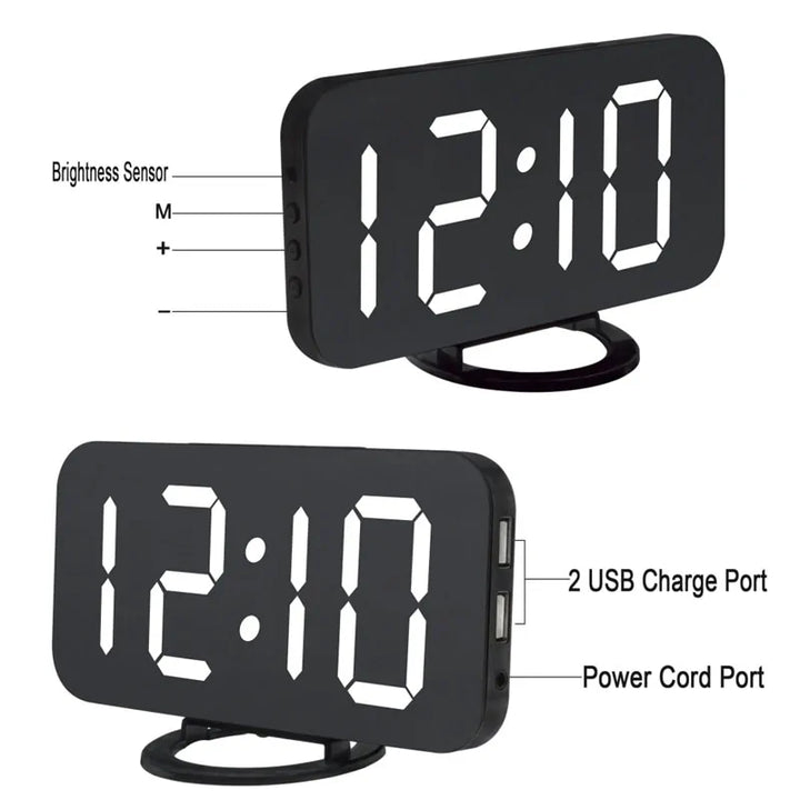 LED Mirror Clock