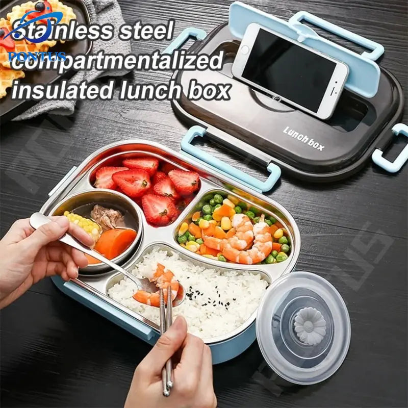 4 Grid Thermal Lunch Box