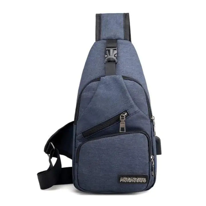 Multi Functional Smart Travel Sling Bag Blue