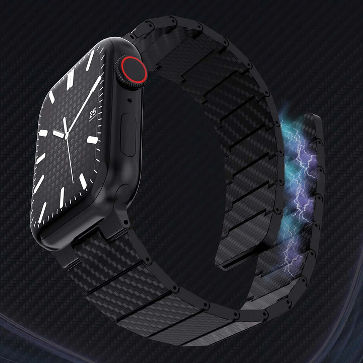 Magnetisches Gliederarmband aus Karbonfaser für die Apple Watch