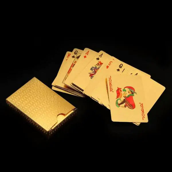 Pokerdeck mit Gold- und Silberfurnier