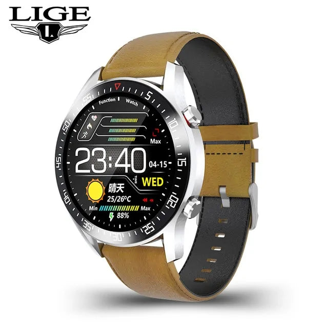 LIGE 2021 New Steel Band Smart Watch