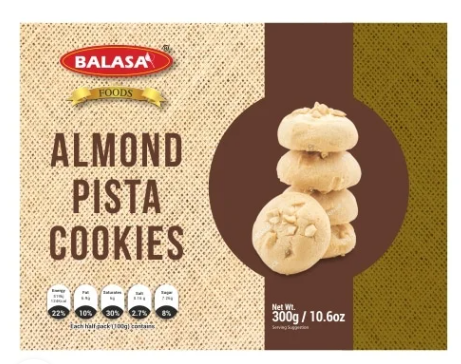 Balasa Almond Pista Cookies - 180g