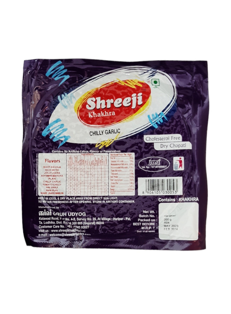     ShreejiKhakhrachilligarlic200g