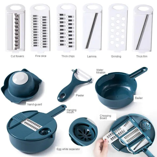 12 Pieces Vegetable Chopper Carrots Potatoes Grater