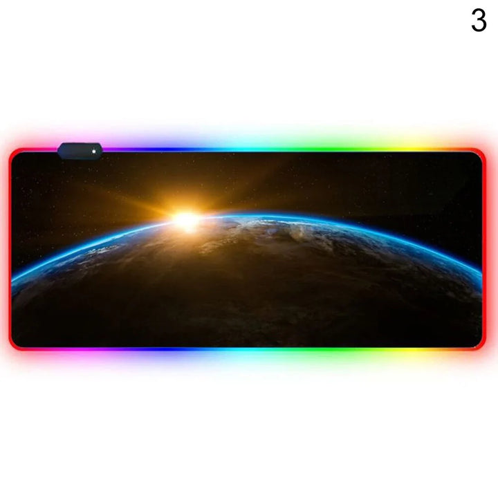 Luminous RGB LED Lights Desktop Gaming Mouse Pad