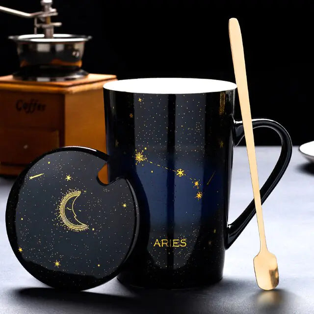 12 Constellations Creative Mugs With Spoon