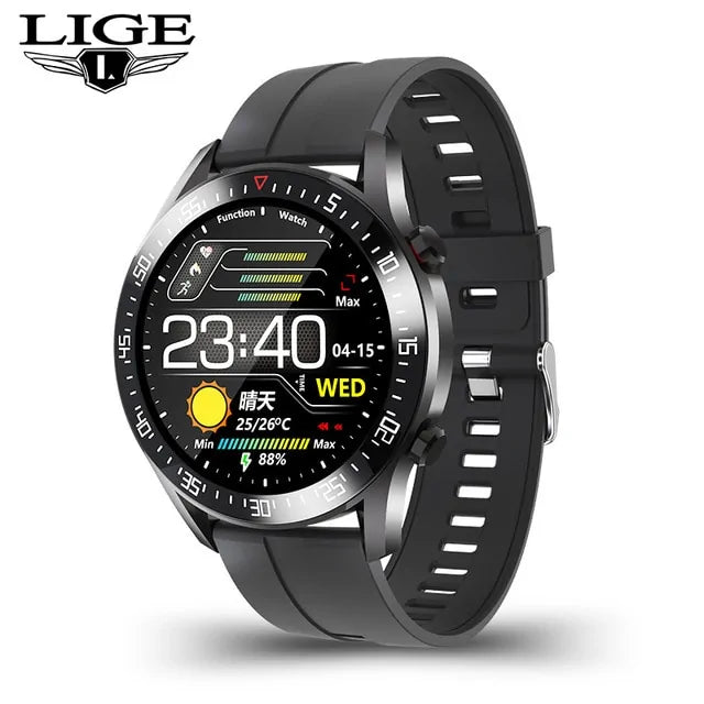 LIGE 2021 New Steel Band Smart Watch