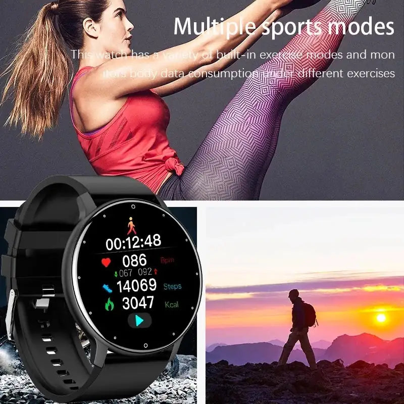 Fitness-Smartwatch mit vollem Touchscreen