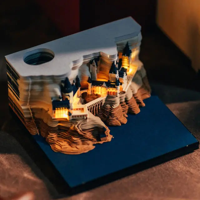 Hogwarts Notepad 3D Model Castle