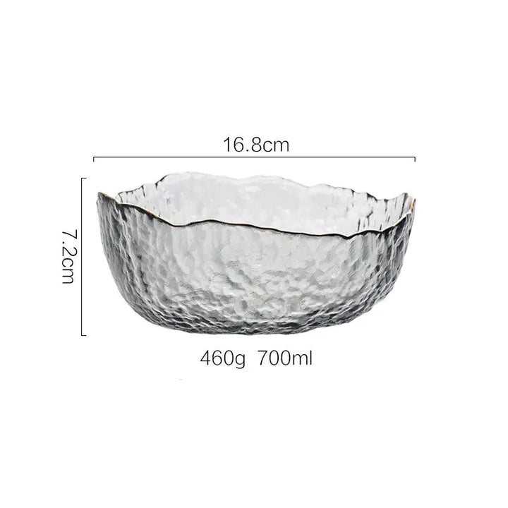 Servierschüssel aus Glas mit Goldeinlage