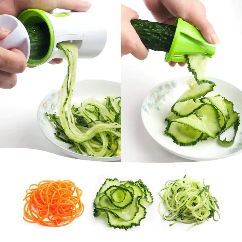 Portable Handheld Vegetable Spiral Slicer