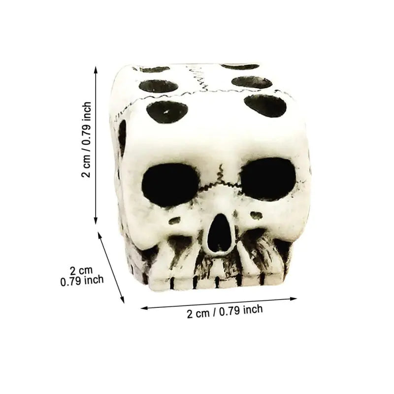 1 x 6-seitiger Totenkopfwürfel.