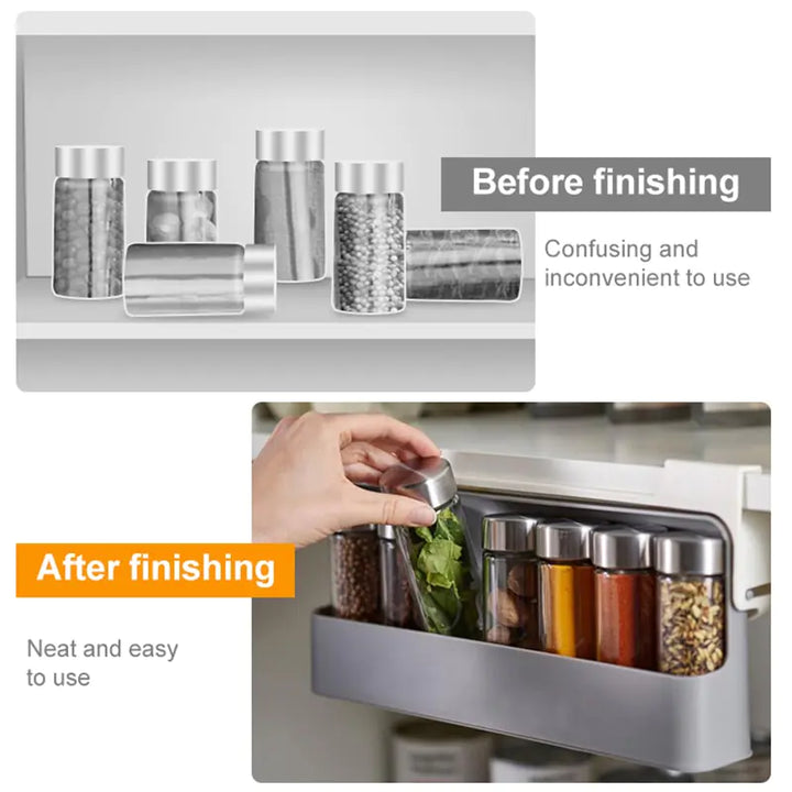 Kitchen Self-Adhesive Spice Organizer Rack