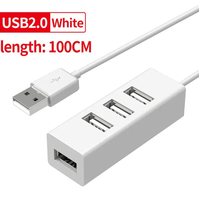 Multi USB Splitter Hub Use Power Adapter