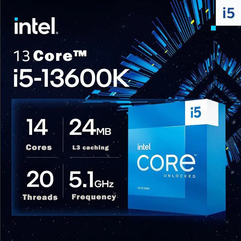 NEU Intel Core i5 13600K 3,5 GHz 14-Core 20-Thread CPU-Prozessor 10NM L3=24M 125W LGA 1700