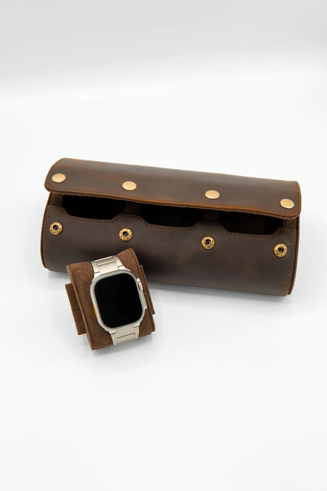 Vintage Leather Watch Roll