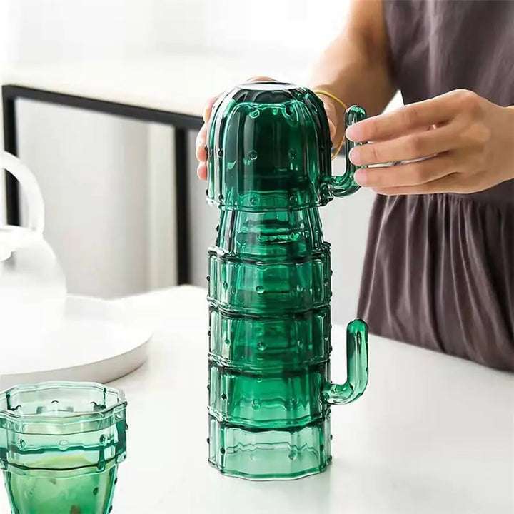 Nordic Cactus Stackable Glass Set