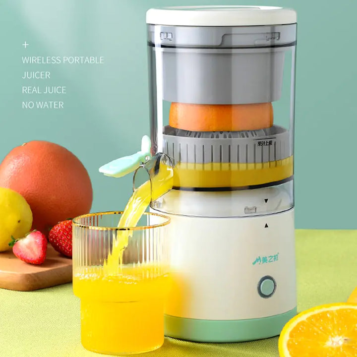 Kabelloser Slow Juicer, Orangen-Zitronen-Entsafter, USB-elektrischer Entsafter, Fruchtextraktor, tragbarer Entsafter, Druckentsafter für Zuhause, 7,4 V