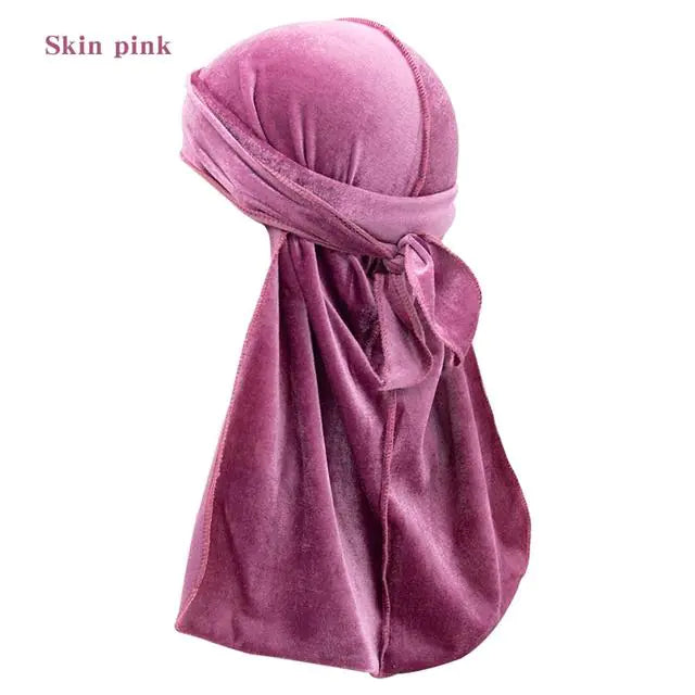 Solid Color Velvet Long Tail Durags