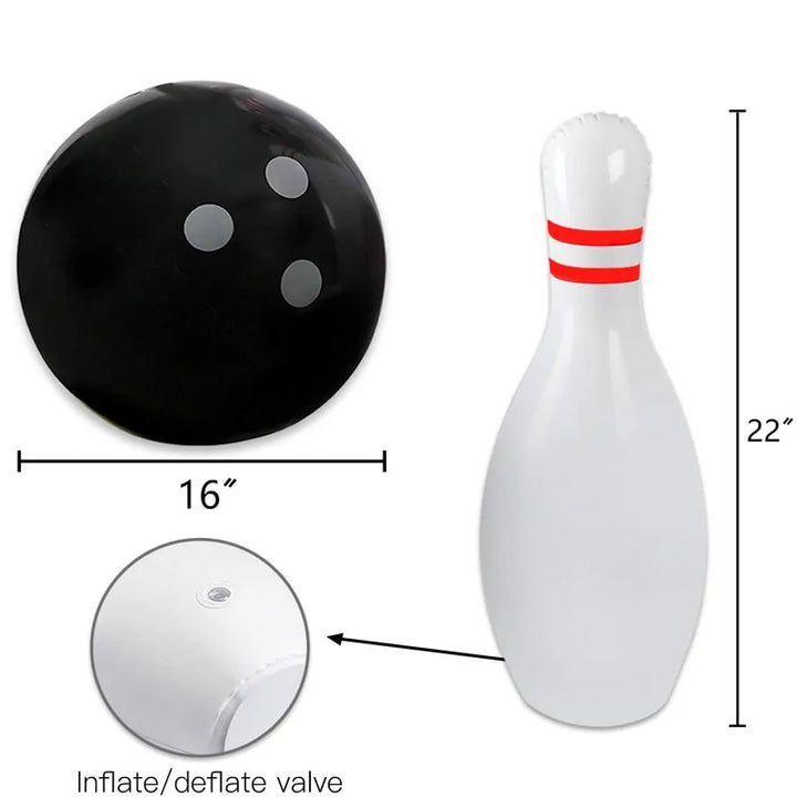 Riesiges aufblasbares Bowling-Set für Kinder