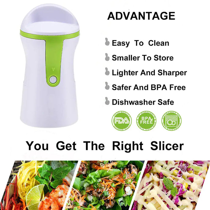 Portable Handheld Vegetable Spiral Slicer