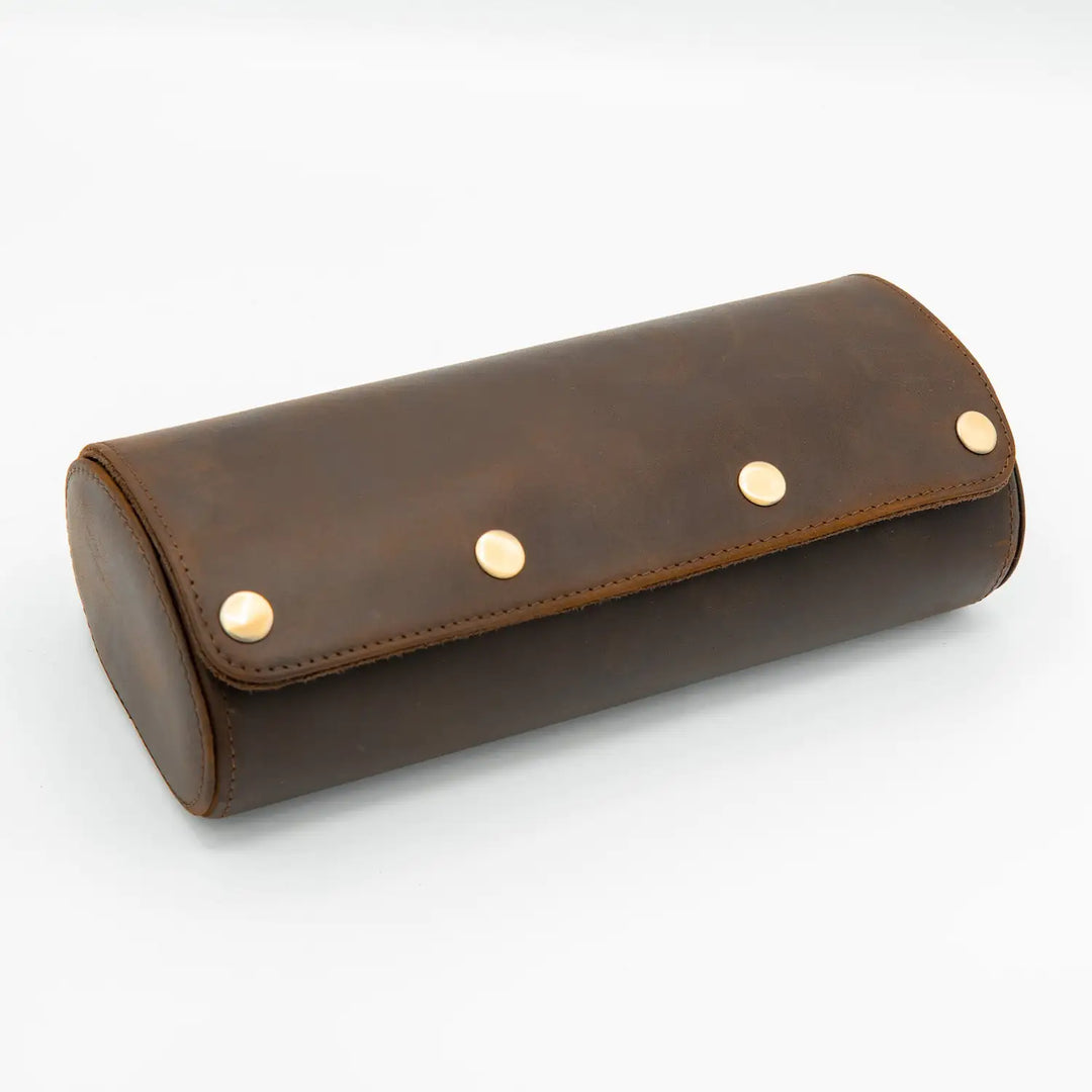 Vintage Leather Watch Roll