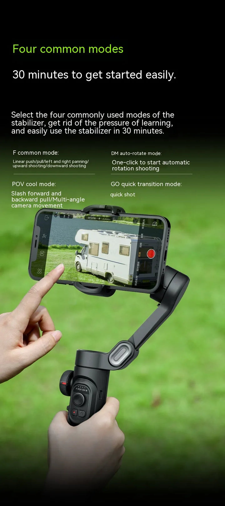 3-Axis Handheld Gimbal Stabilizer for Smartphones