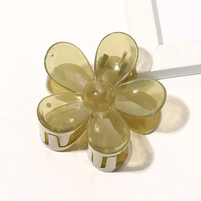 Geometric Flower Hair Clip Set