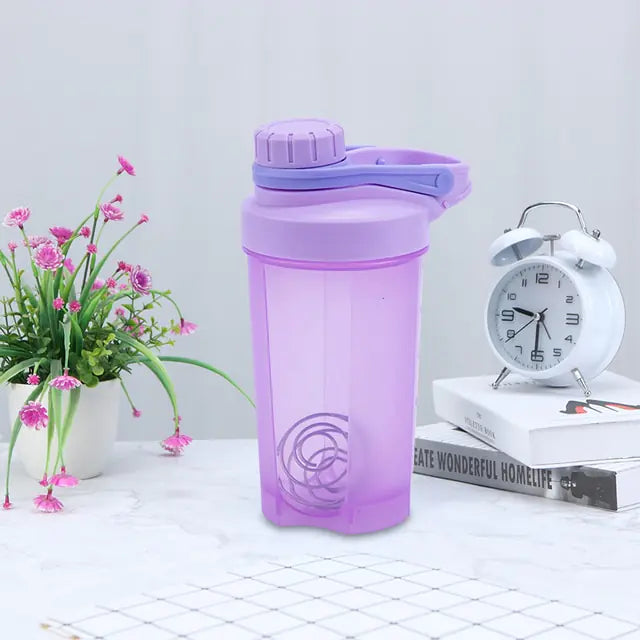 600ml Portable Protein Powder Shaker Bottle