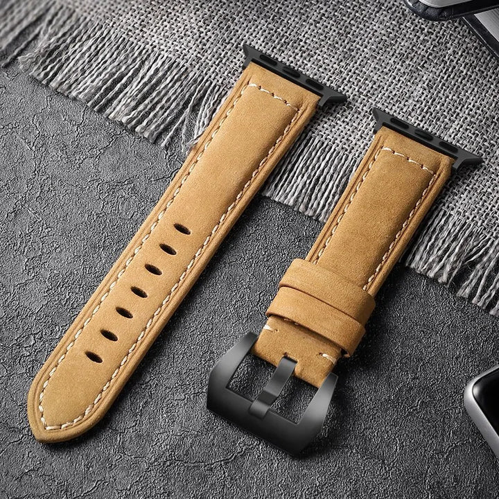 Handgemachtes Crazy Cowhide Apple Watch Armband