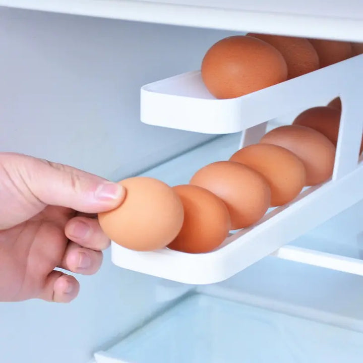 Automatic Scrolling Egg Rack Holder Storage Box