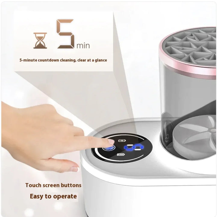 Rechargeable Electric Makeup Brush Cleaner & Stand