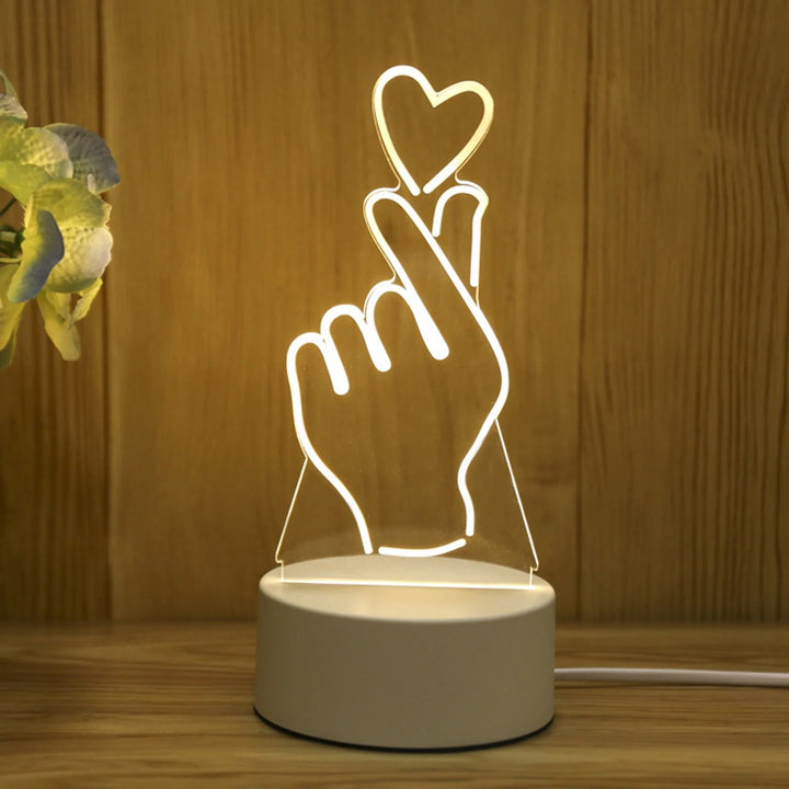USB Acrylic 3D Night Light Lamp