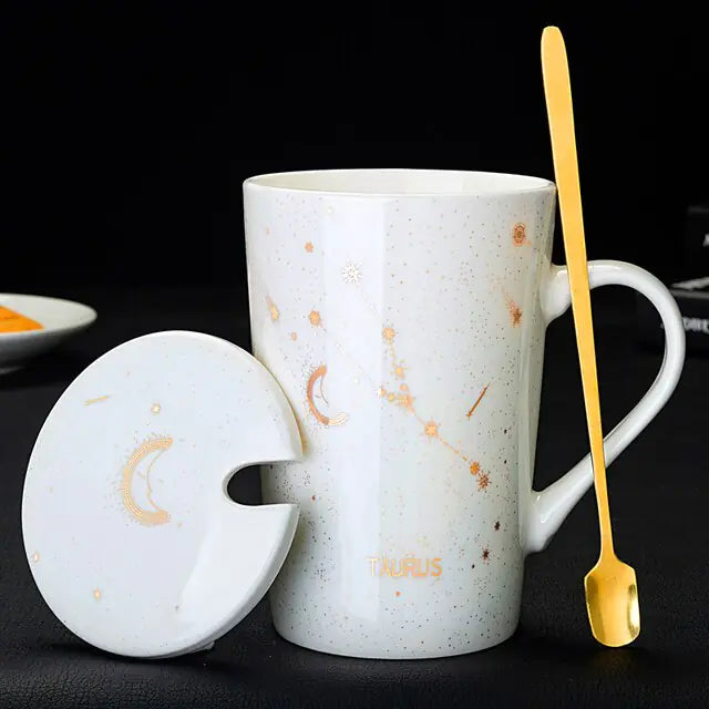 12 Constellations Creative Mugs With Spoon