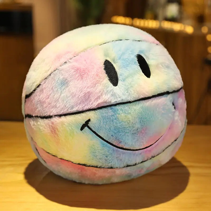 Smiley-Basketball-Plüschkissen