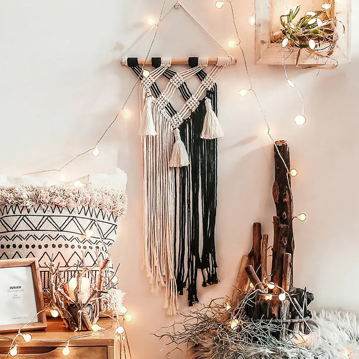 Wandbehang, handgewebt, Boho-Wohndekor