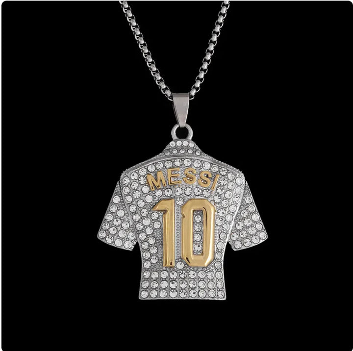 Gold-Plated Titanium Steel Hip Hop Diamond Pendant Necklace