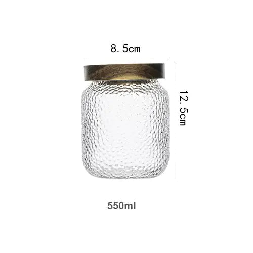 Luftdichter Glasbehälter mit Holzdeckel