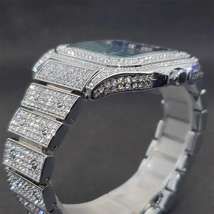 Ice Out Diamant Quadratische Uhr