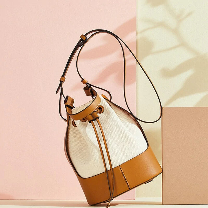 Large-Volume Bucket Shoulder Handbag