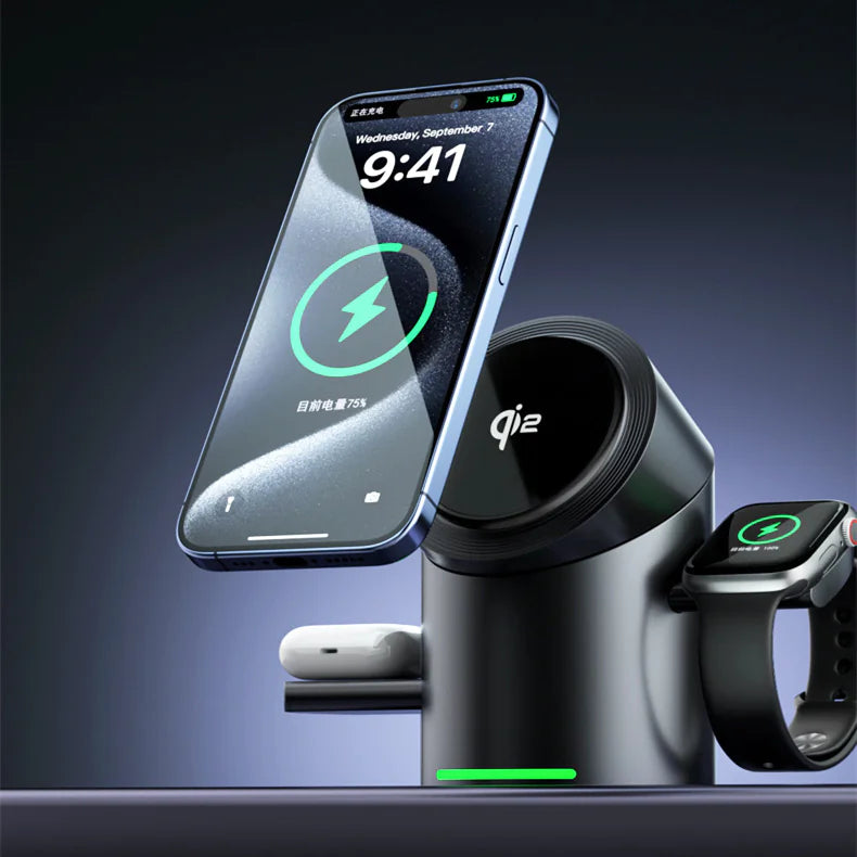 3-in-1 Wireless Magnetic Charging Station