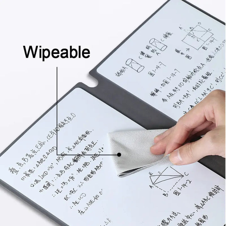 Reusable Whiteboard Notebook Leather Memo