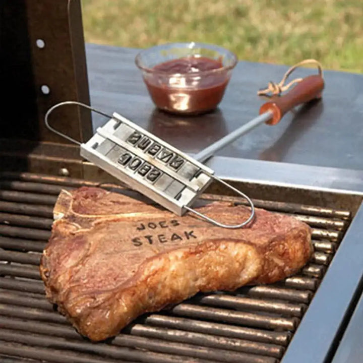 Veränderbare Buchstaben DIY Barbecue Buchstaben bedruckt Steak Werkzeug