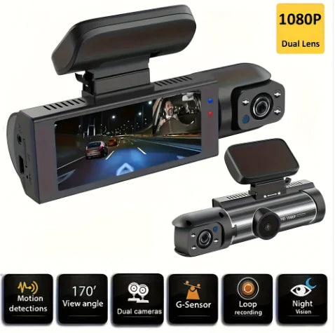 360° Dual Lens Car Dash Cam