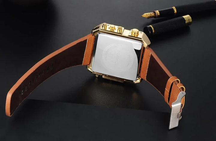 Luxury Sport Square Leather Watch