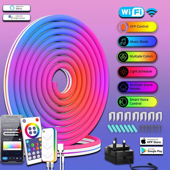 Graffiti WIFI Intelligent Silicone LED Neon Light Band