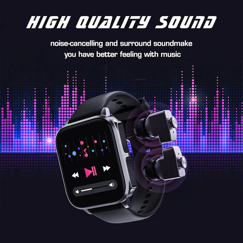 Smart Watch Ohrhörer 2 in 1 Stereo Wireless Headset